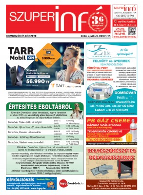 Dombóvár és körzete Szuperinfó 2026. 15. hét