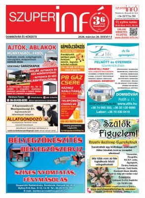 Dombóvár és körzete Szuperinfó 2026. 13. hét
