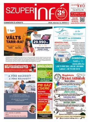 Dombóvár és körzete Szuperinfó 2026. 11. hét