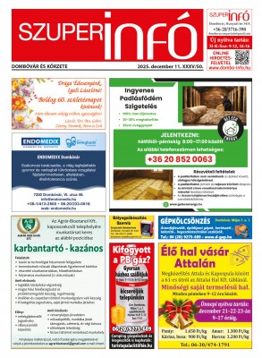 Dombóvár és körzete Szuperinfó 2025. 50. szám