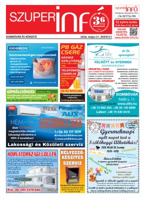 Dombóvár és körzete Szuperinfó 2026. 05.21.