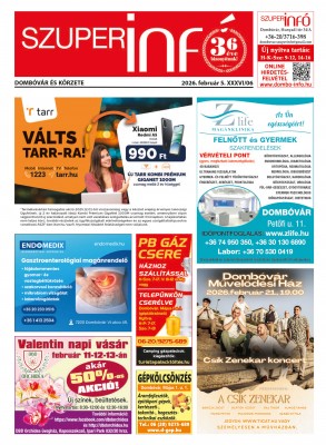 Dombóvár és körzete Szuperinfó 2026. 6. hét